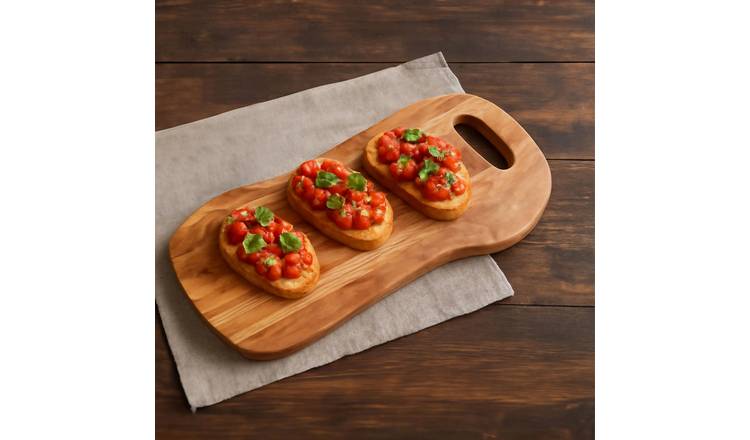Orsina Kora Serving Board With Handle in Olive Wood - Natural