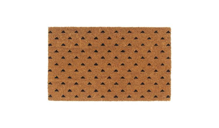 Walplus 16 mm Thick Coir Patterned Door Mat - Natural - 45 x 75 cm