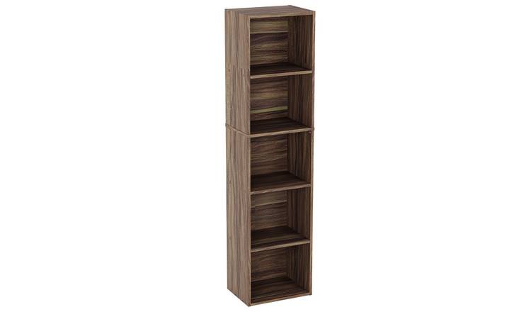 Vida Designs Oxford 5 Tier Cube Bookcase - Walnut