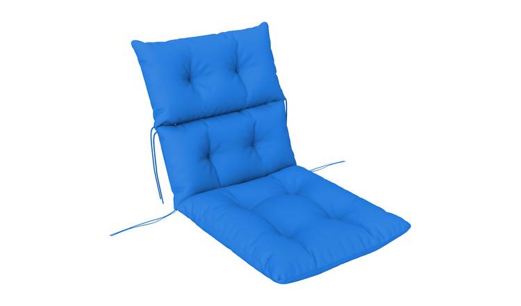 Outsunny Outdoor Chair Cushions with Backrest and Ties - Blue