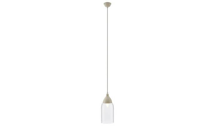Orsina Oslo Glass and Iron Pendant Light - White