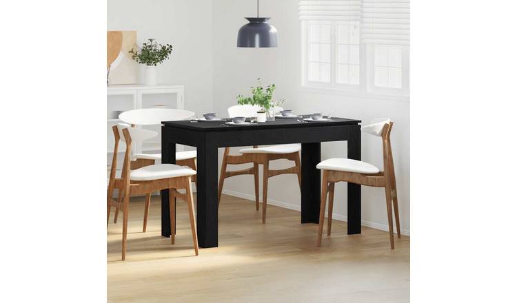 Walplus Engineered Wood Dining Table - Black Oak - 120 x 60 x 76 cm