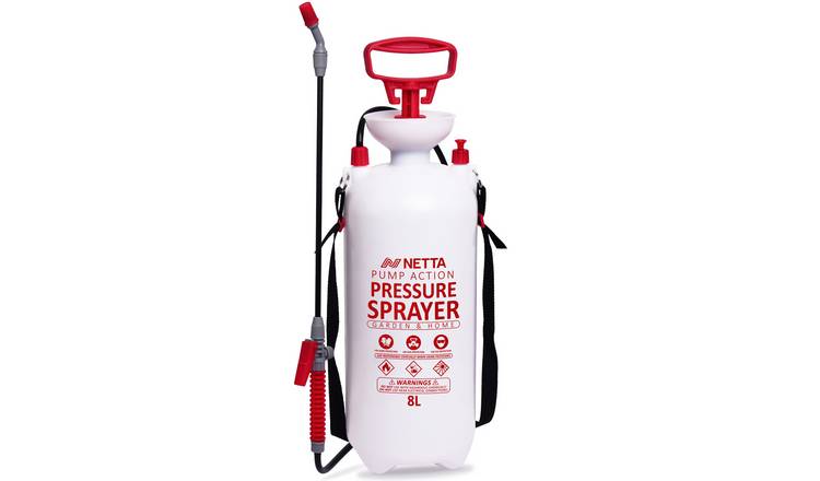 NETTA Garden Pressure Sprayer with Adjustable Nozzle - 8L