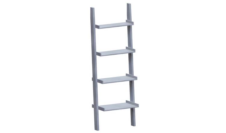 Vida Designs York 4 Tier Ladder Bookcase - Grey