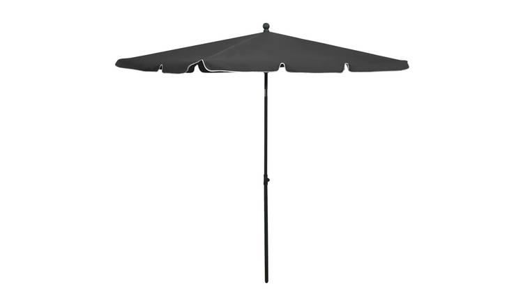 Walplus Polyester Garden Parasol - Anthracite - 210 x 140 x 238 cm