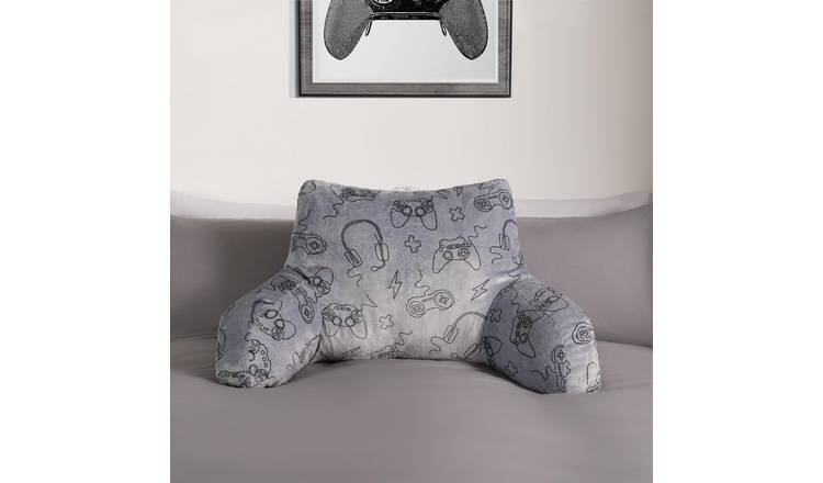 OHS Gaming Print Cuddle Cushion - Grey