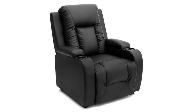 Furniture Online Oscar Recliner Bonded Leather Recliner Chair – Black