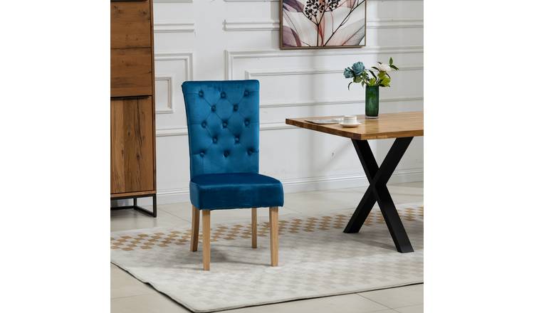 Artemis Home Pienza Velvet Dining Chairs - Set of 2 - Blue