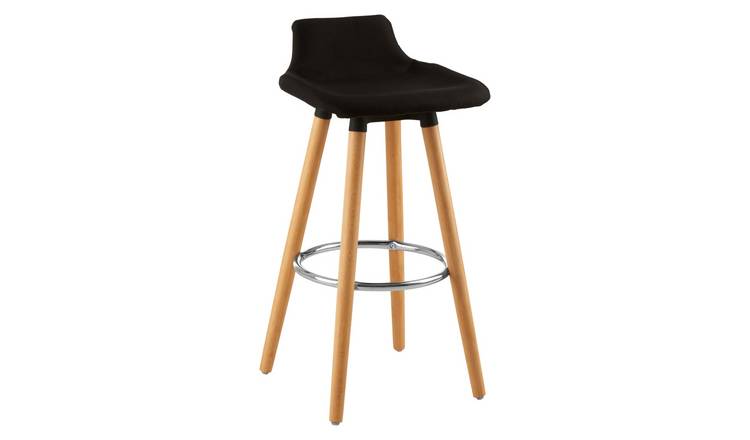 Orsina Stockholm Fabric Bar Stool – Black and Natural