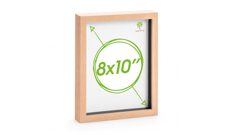 Nicola Spring 3D Box Photo Frame - 8 x 10" - Light Wood