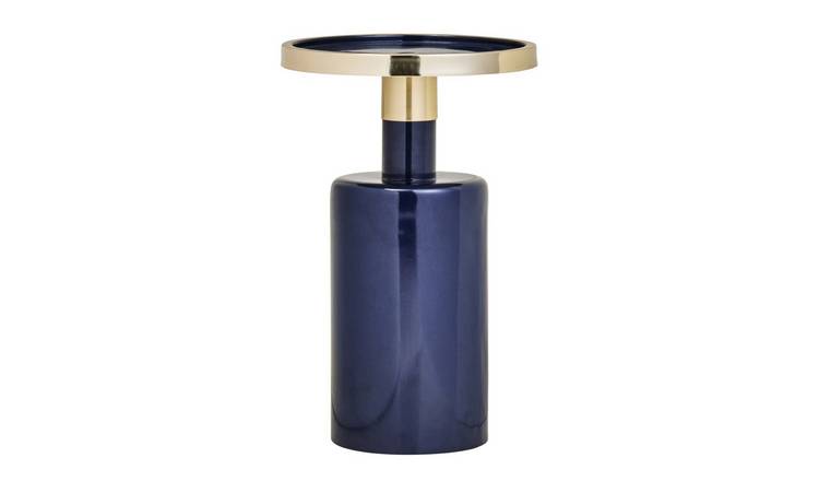 Orsina Elva Side Table – Navy & Gold