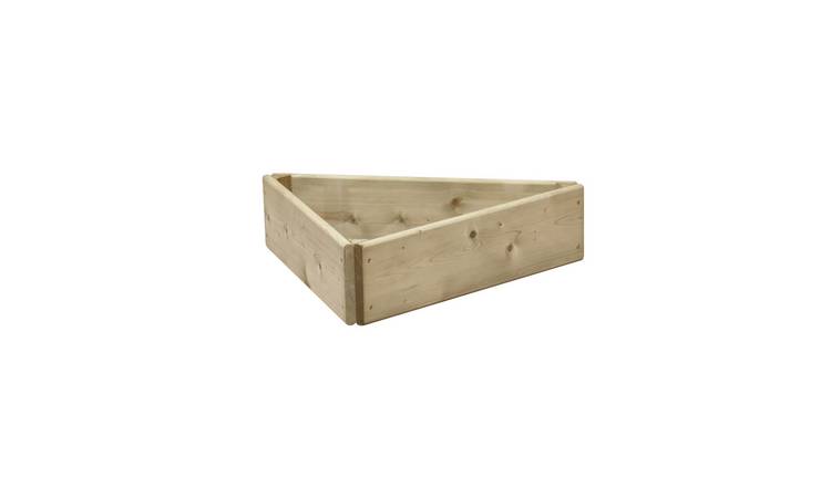 Greena Triangular Wooden Raised Bed 15 cm High, 60cm each side