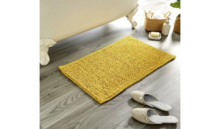 New Edge Blinds Pebbles Super Soft Bath Mat - 80cm x 50cm - Ochre