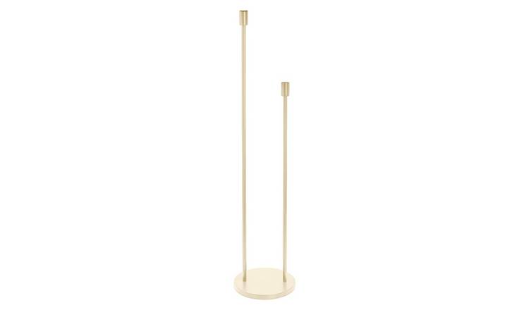 Osram Decor Stick Tall Twin 2xE27 Head Standing Floor Lamp - Beige