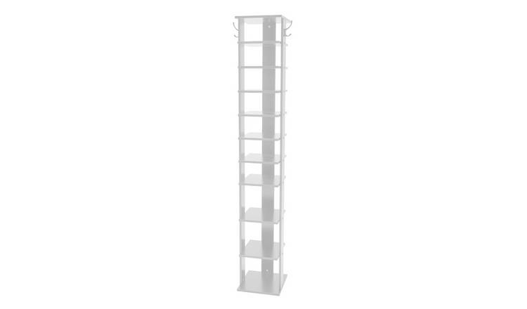 Living and Home 10 Shelf Shoe Storage Rack - White