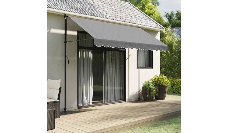 Walplus Polyester Awning Replacement Fabric - Anthracite - 300 cm