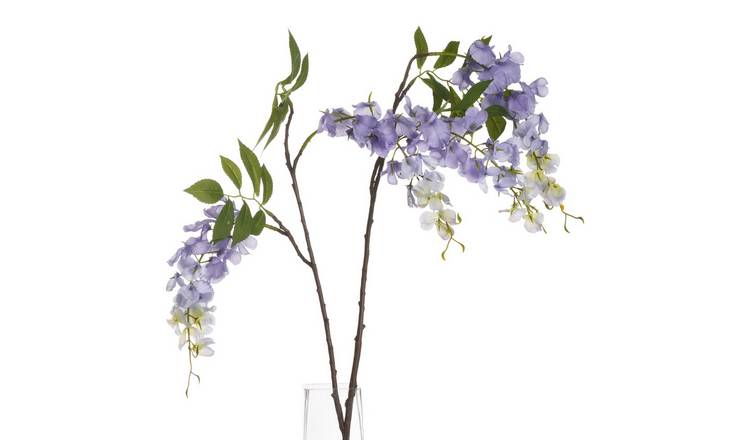 Hill Interiors Artificial Wisteria Plant - Lilac
