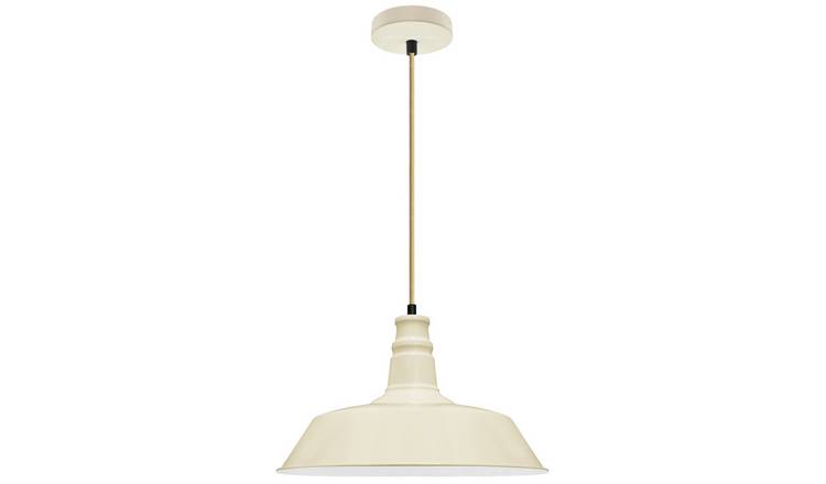 Energy Light Bulbs Bowl Metal Ceiling Pendant Light - Cream