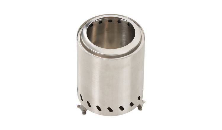 Living and Home Portable Stainless Steel Fire Pit - Chrome