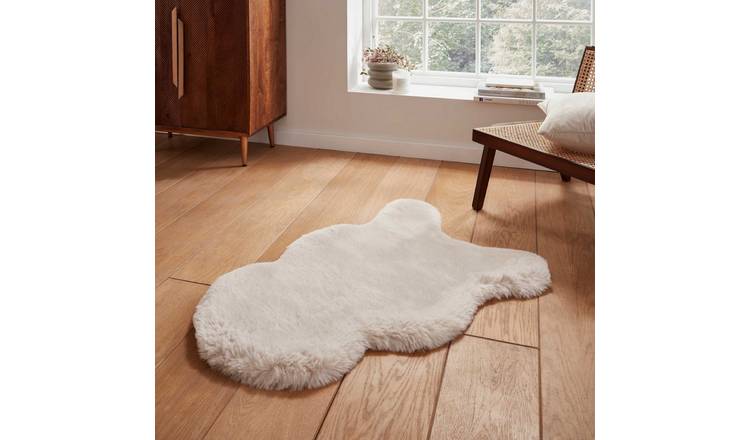 Mega Flooring Beige Shaggy Plain Rug - 60 x 180cm