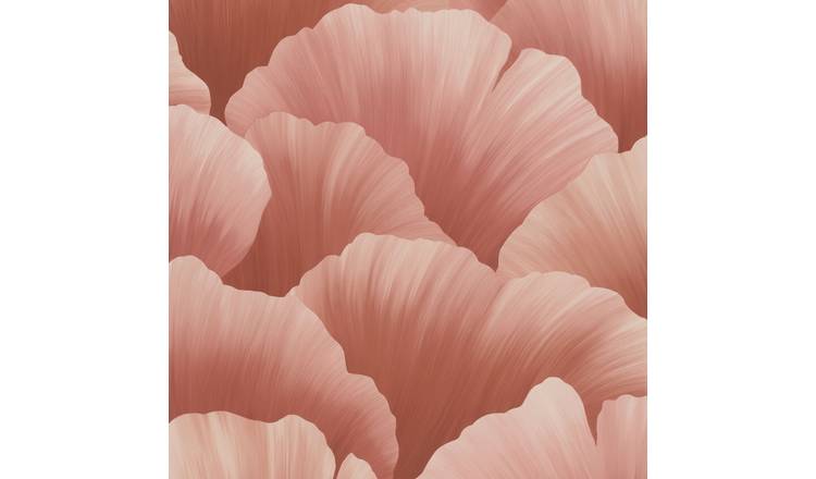 Grandeco Boutique Coral Petal Texture Embossed Wallpaper - Rose Red