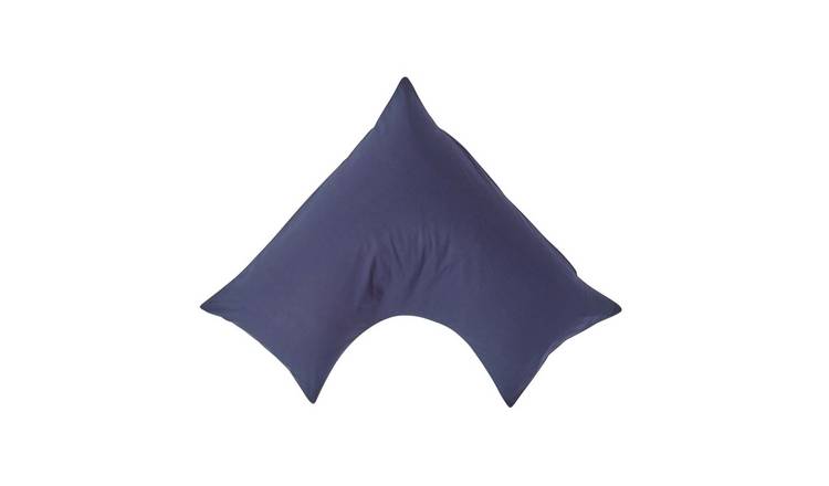 Homescapes Egyptian Cotton V Shaped Pillowcase - Navy Blue