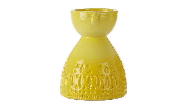 Orsina Visage Small Face Vase - Yellow