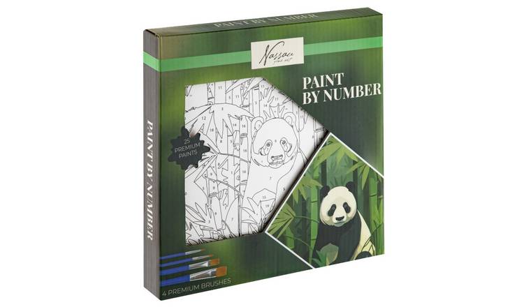 Totum Paint By Numbers Art Craft Activity Set - Panda