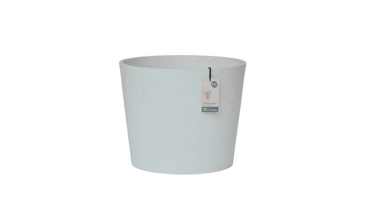 Fargro Home and Garden 74L Polystone Bucket Round Planter Pot - Stone White