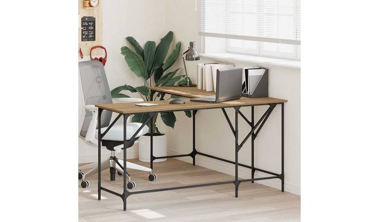 Walplus Engineered Wood Desk - Oak - 149 x 149 x 75 cm