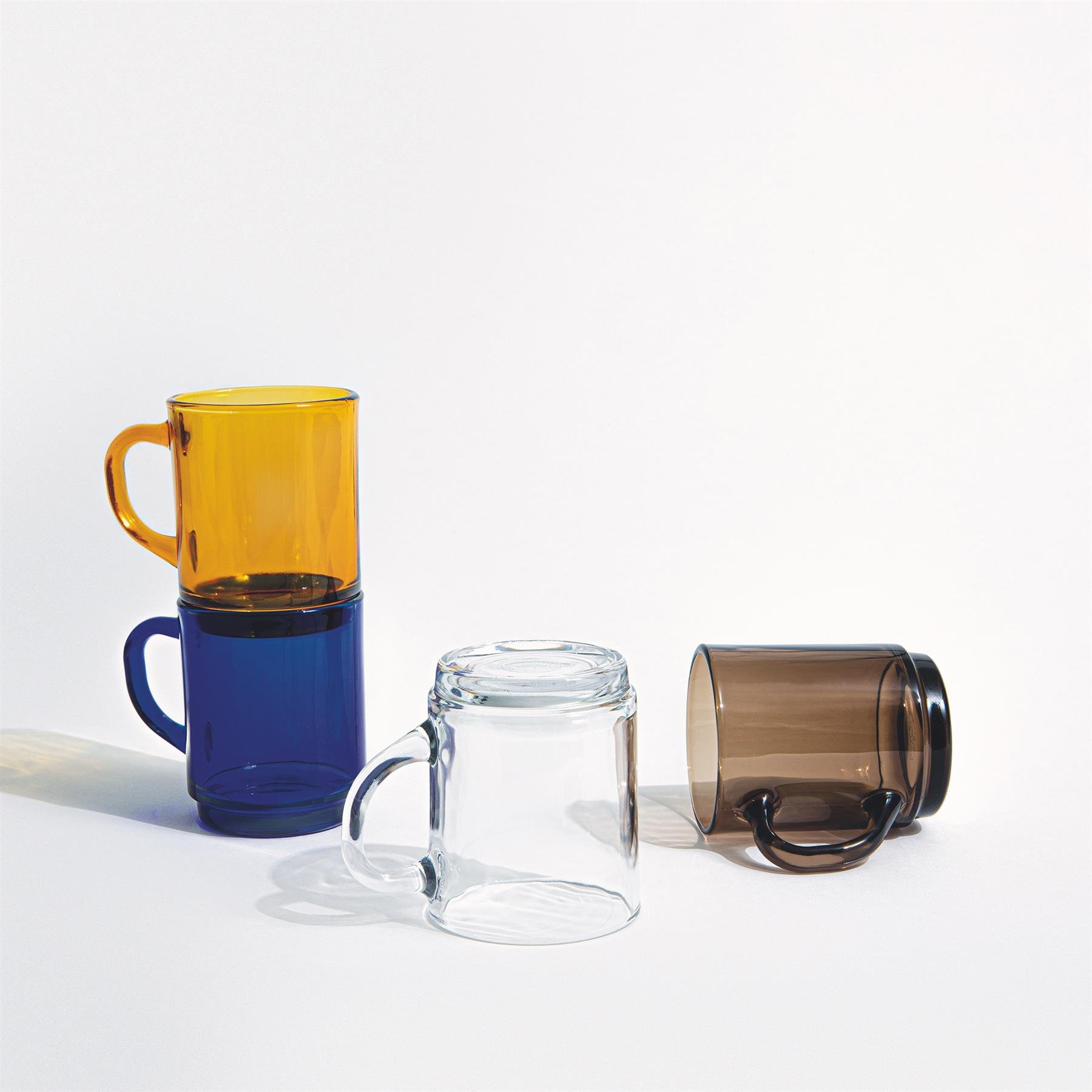 Duralex Versailles 260ml Glass Coffee Mugs Pack of 6 - Light Blue - Image 2