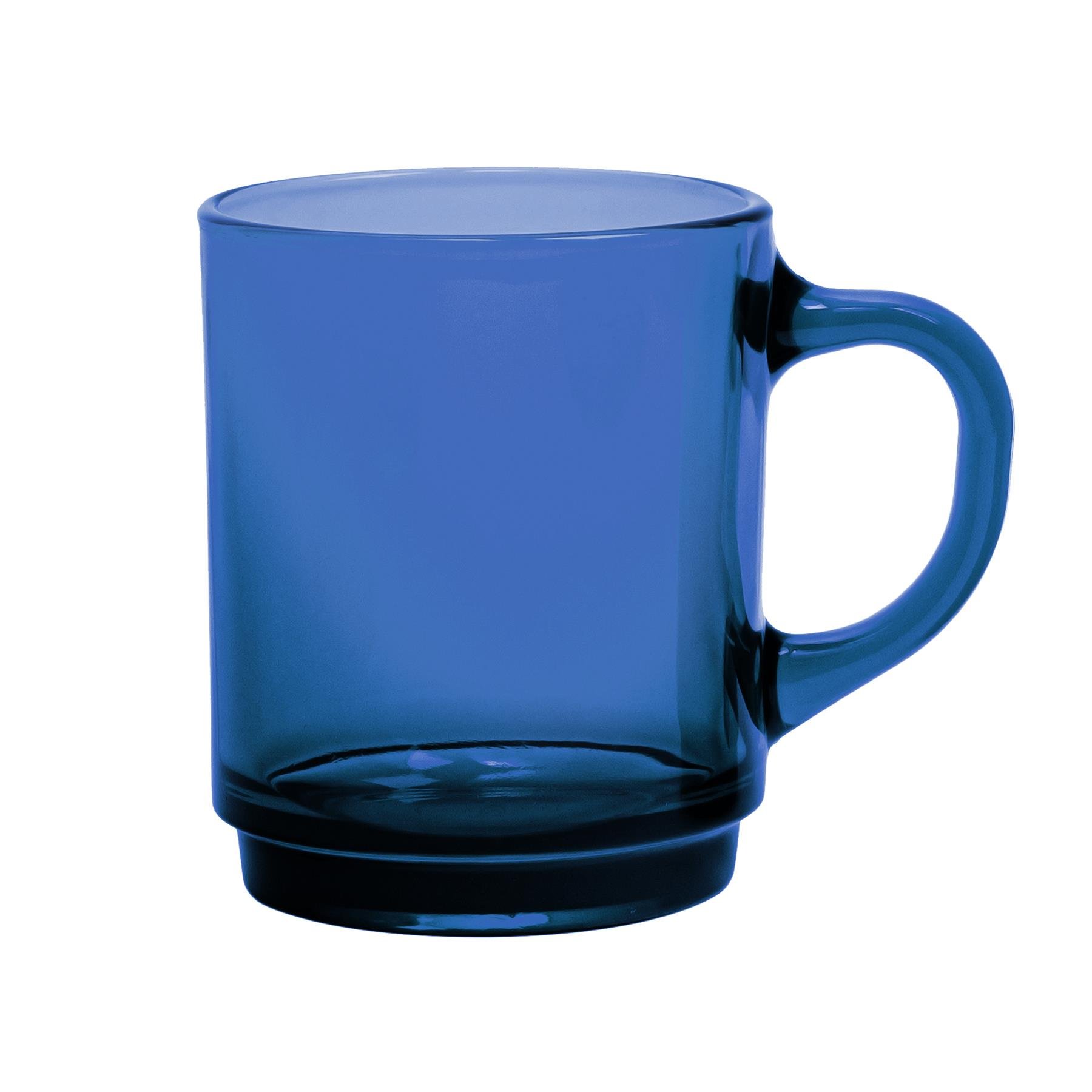 Duralex Versailles 260ml Glass Coffee Mugs Pack of 6 - Light Blue - Image 4