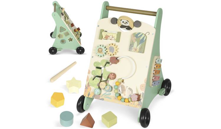 AIYAPLAY 18 Months Plus Wooden Xylophone and Bead Maze Baby Walker – Green