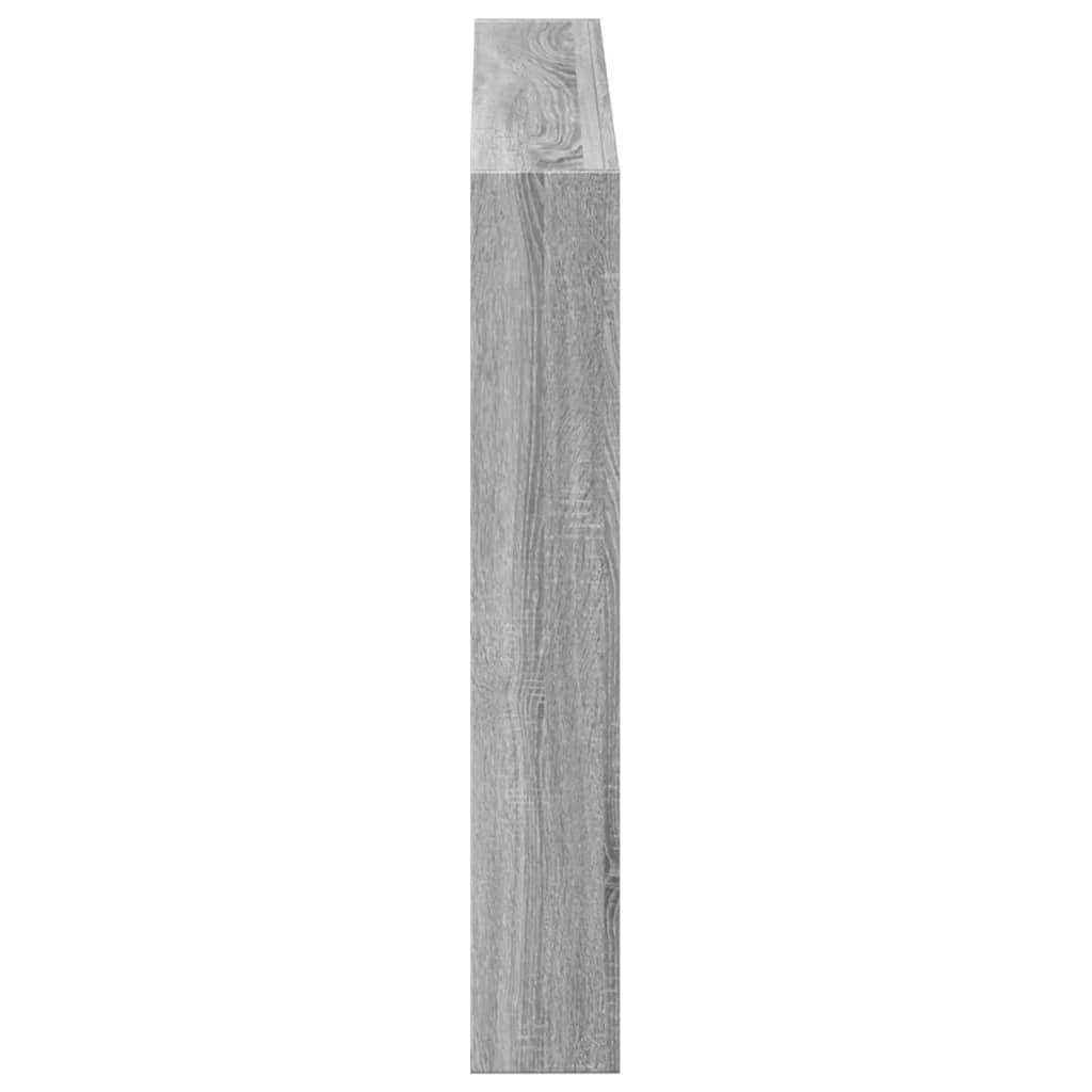Walplus Engineered Wood LED Headboard Cabinet - Grey and Oak - 100 x 17 x 102 cm - Image 7