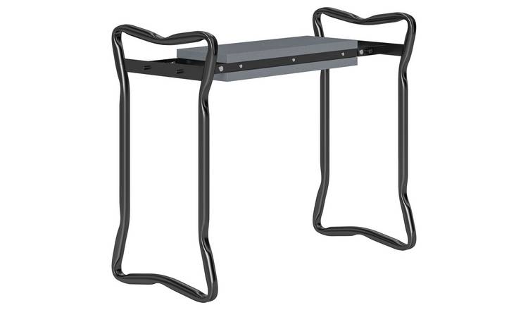 Outsunny Foldable Steel and EVA Garden Kneeler Seat - Grey