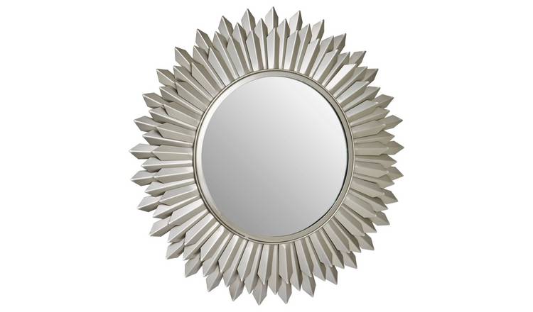 Orsina Templar Sunburst Wall Mirror – Silver