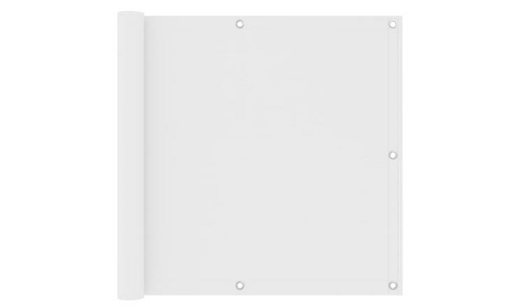 Walplus Polyester Oxford Balcony Screen - White - 90 x 500 cm