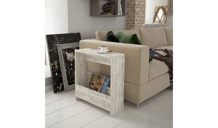 Decortie Simpi Melamine Coated Particleboard Side Table - Cream