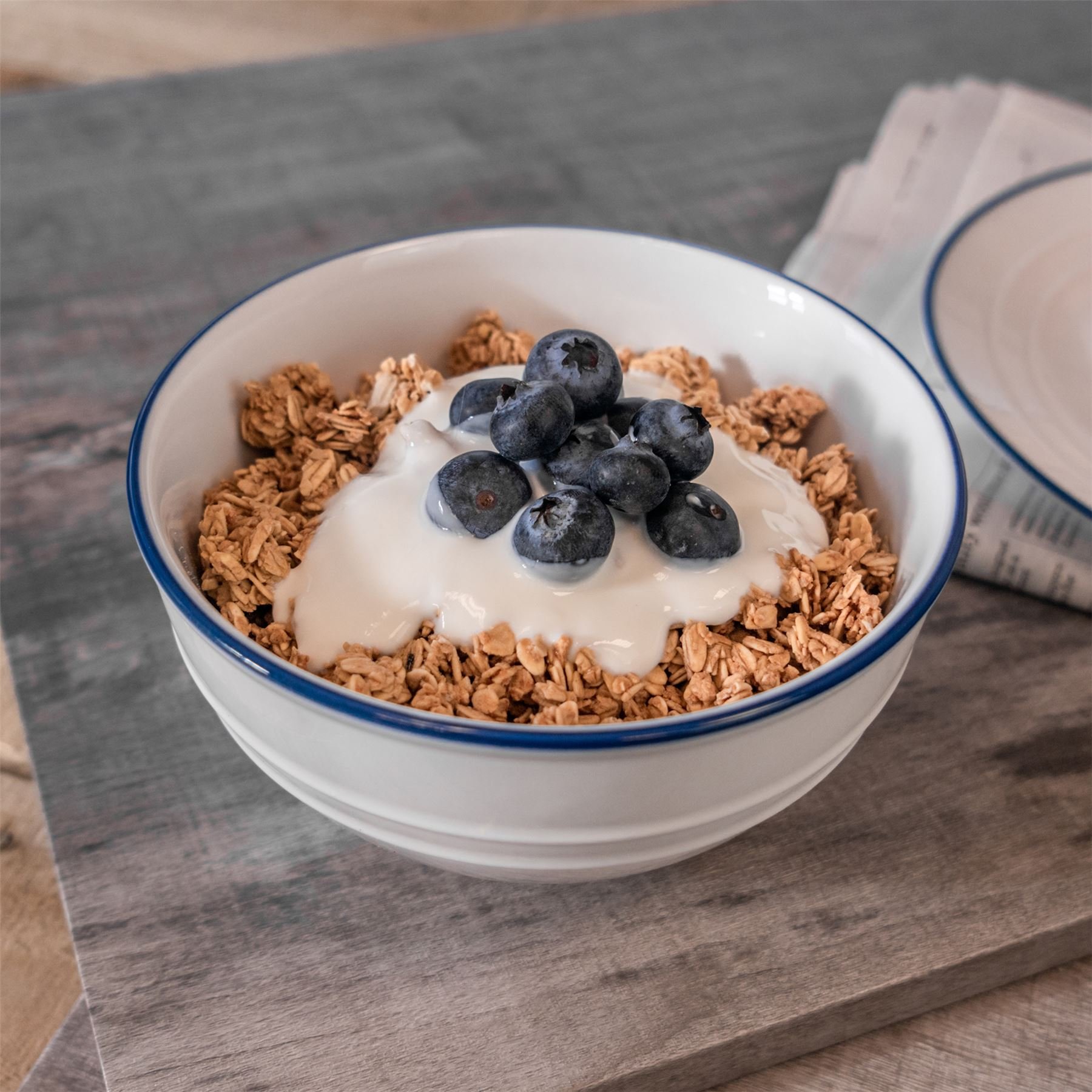 Nicola Spring White Farmhouse Cereal Bowls - Pack of 6 - Image 5