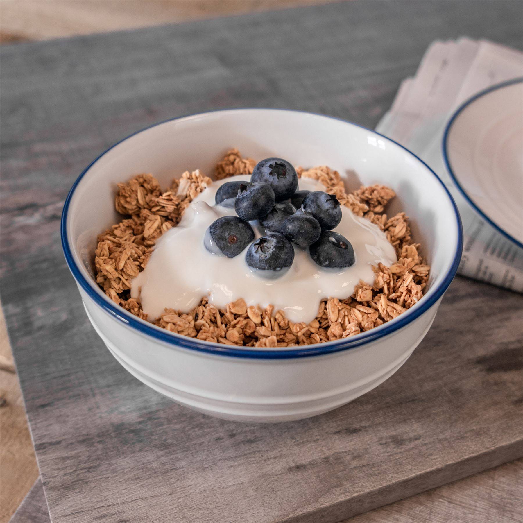 Nicola Spring White Farmhouse Cereal Bowls - Pack of 6 - Image 5