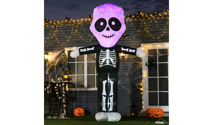 HOMCOM 10ft Halloween Skeleton Ghost Inflatable Decoration