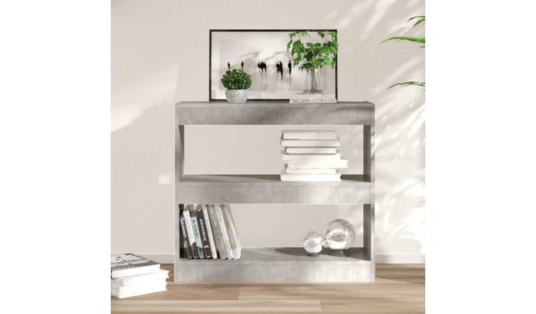 Walplus Engineered Wood Book Cabinet - Stone Grey - 80 x 30 x 72 cm