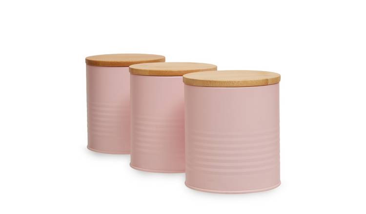 Orsina Set Of 3Alton Cannisters – Pink