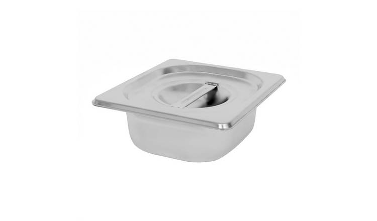Argon Tableware Stainless Steel Gastronorm Container with Lid 1/6 - 1L