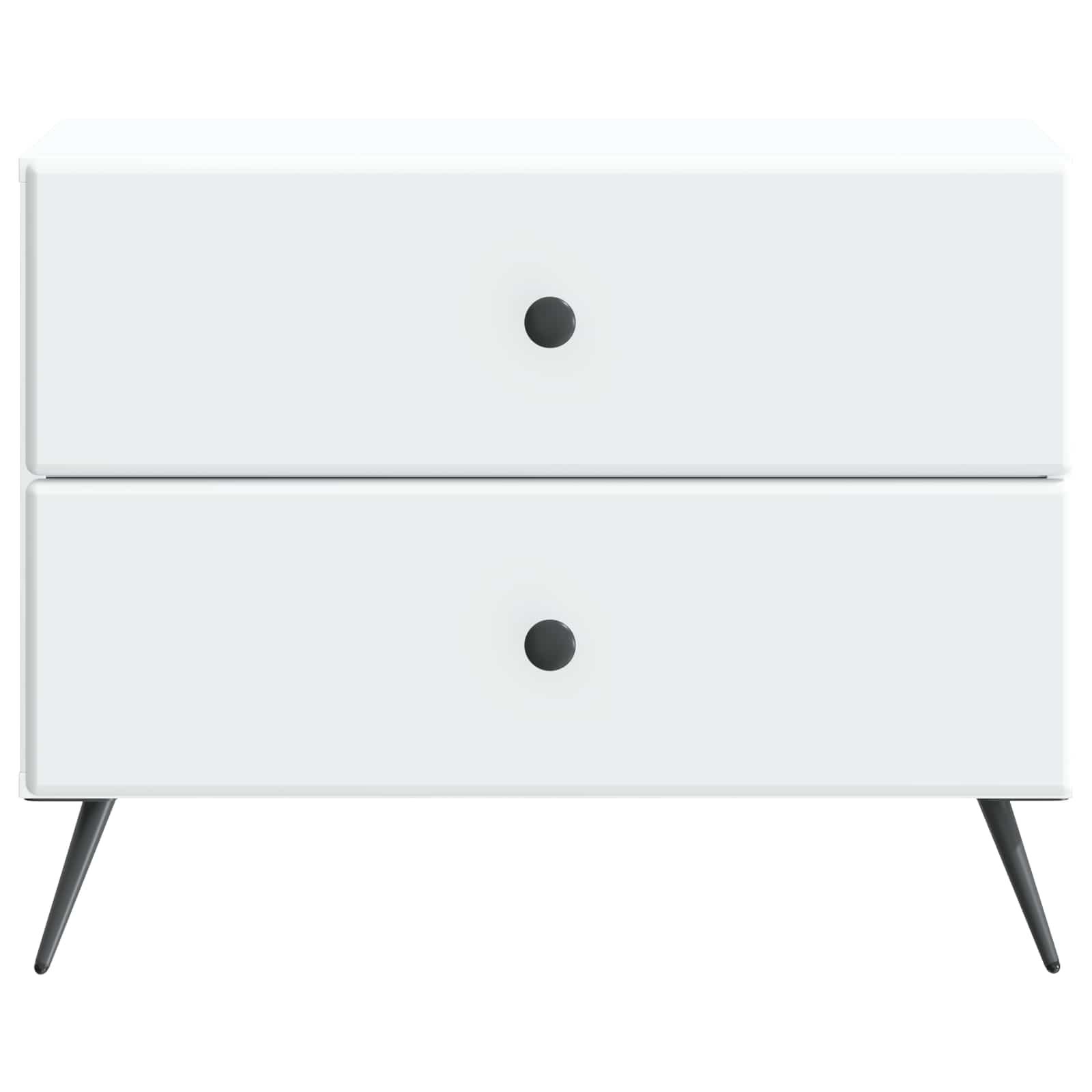 Walplus Engineered Wood Nightstand - White - 62 x 34.5 x 47.5 cm - Image 5
