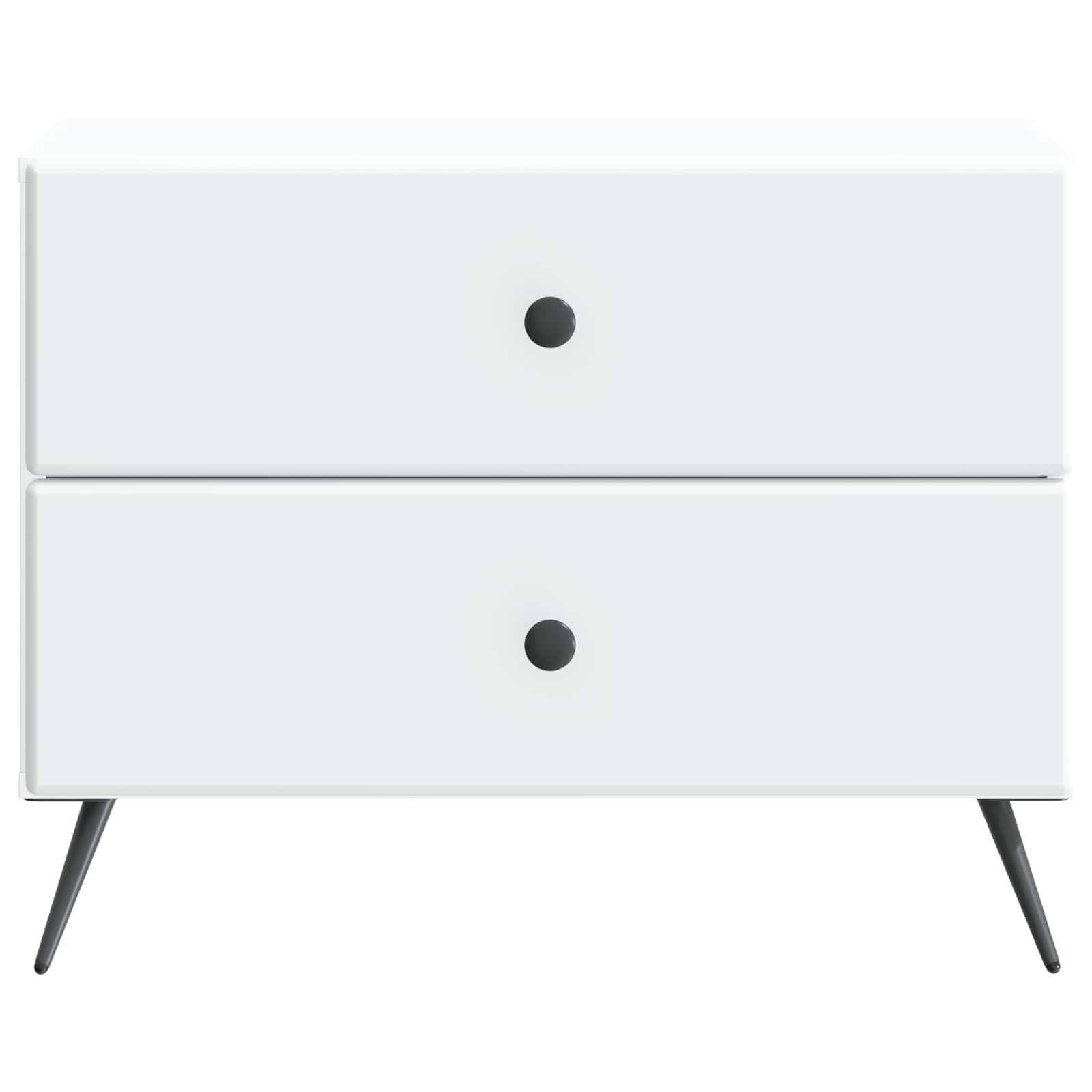 Walplus Engineered Wood Nightstand - White - 62 x 34.5 x 47.5 cm - Image 5
