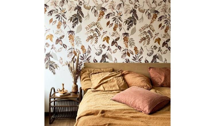 Grandeco Foliage Garland 4 Lane Repeatable Wallpaper Mural - 2 x 2.8m