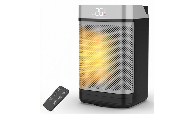 Air Pro 10in Portable Electric Space Heater with LED Display & 12H Timer - Grey