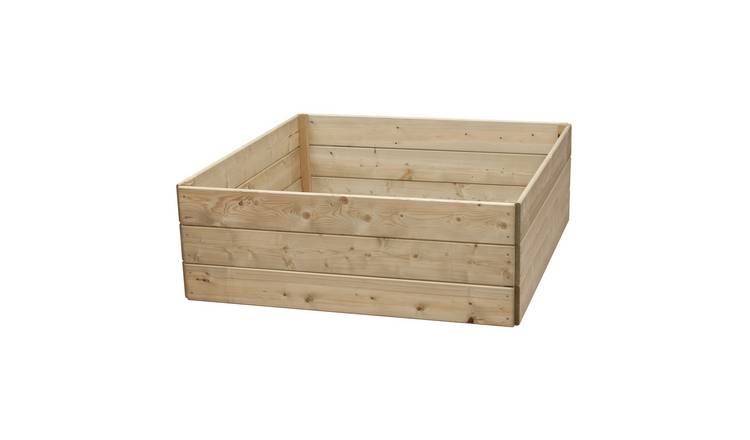 Greena Square Wooden Raised Bed 45 cm High, 120 x 120cm