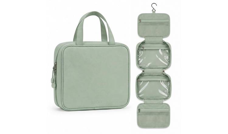 Lugg Multi-Compartment Hanging Travel Toiletry Bag - Sage Green